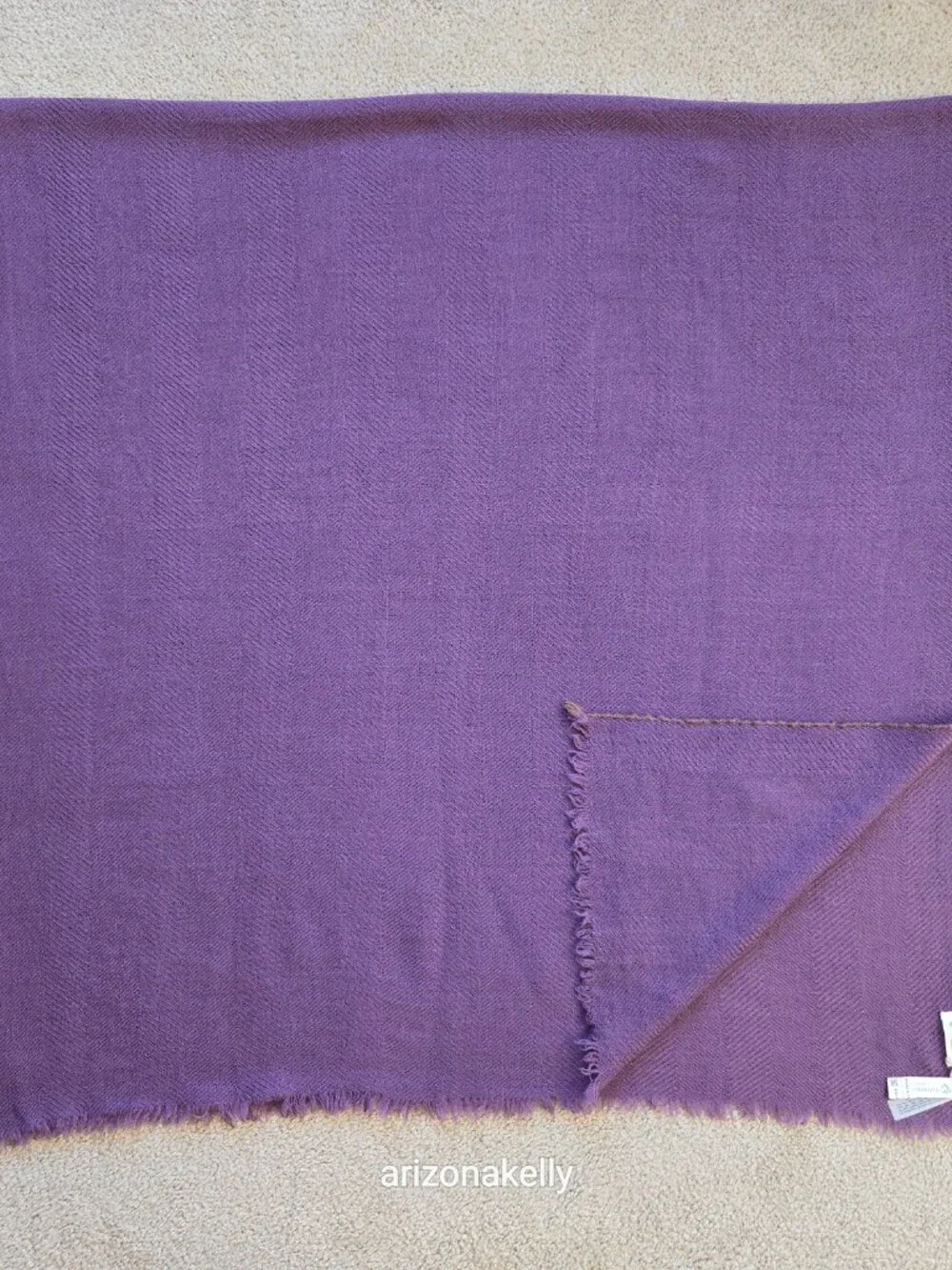 NWT Lovat & Green Wool Scarf Oversized Purple Bilbao Spain - Picture 8 of 11